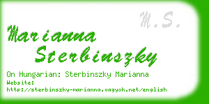 marianna sterbinszky business card